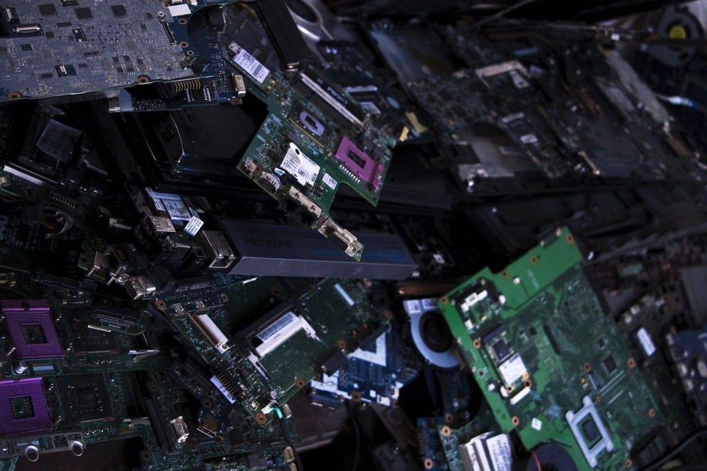 crushed motherboards