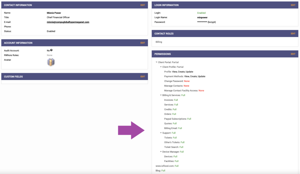 ioflood support portal contact permissions