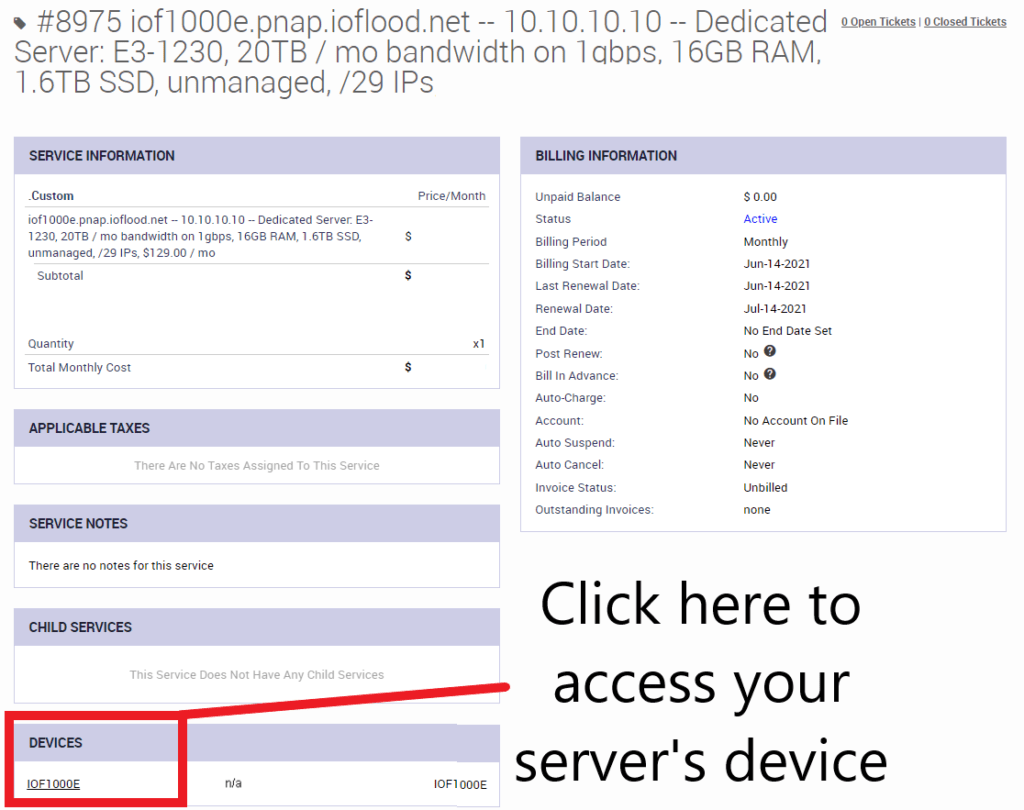 ioflood support portal view service