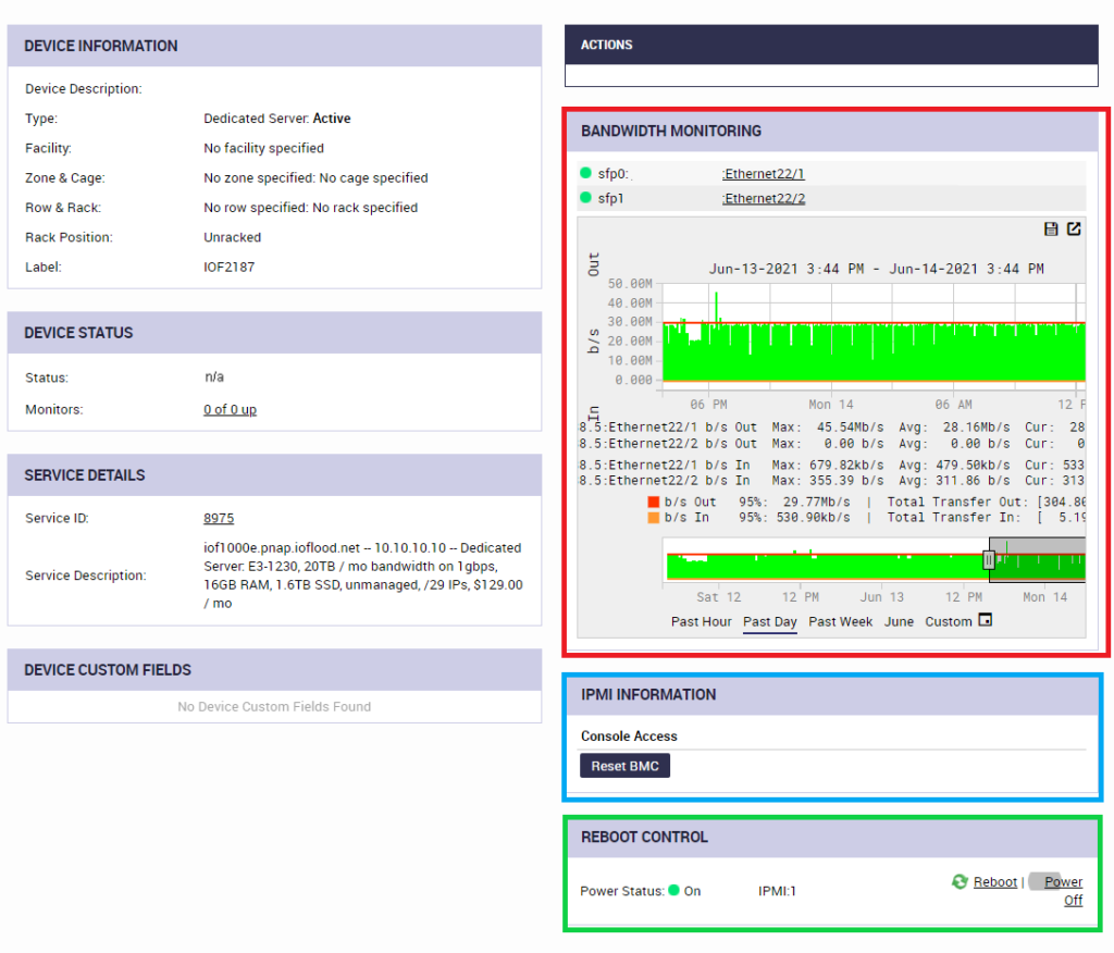 ioflood support portal device info