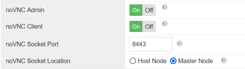 novnc settings solusvm