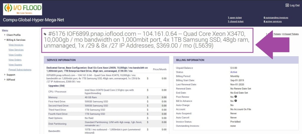 ioflood support portal service info