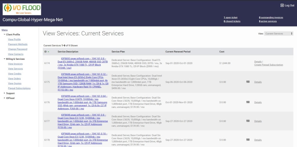 ioflood support portal services view