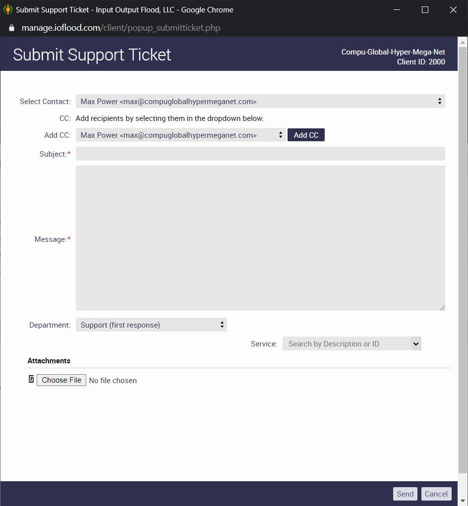 ioflood support portal submit ticket