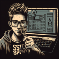 tech bro with medieval key to open ssh terminal