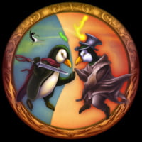 Linux_mascots_duel_Tux_the_penguin_representing_Debian_vs_ubuntu_halfsize