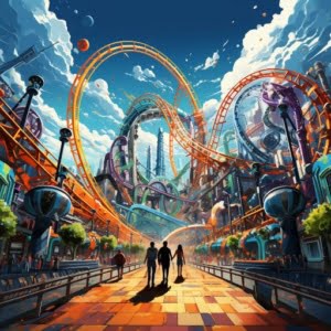 rolle coaster theme park fantasy