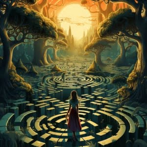 fantasy artistic maze forest
