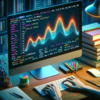 Computer interface visualization of Python script using npwhere showcasing the numpy where function for data selection