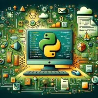 Creative illustration of JSON parsing and serialization in Python highlighted with curly braces and data flow arrows in a coding context