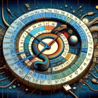 Digital artwork illustrating python timedelta focusing on differences in times and dates in Python