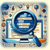 Graphic representation of string searching in Python featuring search symbols and text comparison indicators emphasizing data validation