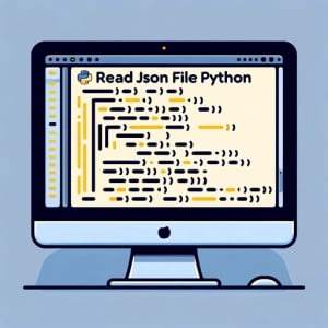 Python code on computer screen demonstrating read JSON file python