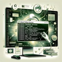 Python command line interface displaying version check command emphasizing compatibility and system requirements