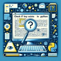 Python script checking for key existence in a dictionary with key icons and dictionary structure symbols