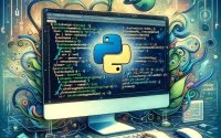 Python script generating unique identifiers using the uuid module with unique code symbols and identifier icons