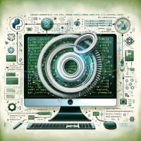 Python script looping through a list depicted with circular loop symbols and iteration markers emphasizing sequence processing