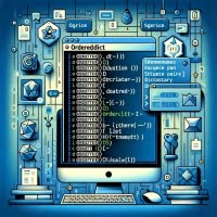 Python script using OrderedDict for ordered data handling with ordered list symbols and key-value pair icons