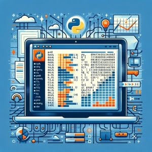 Python script using Pandas to read a CSV file displayed with data table symbols and file icons