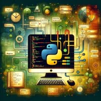 Python script using the map function for functional programming with mapping symbols and transformation icons emphasizing data manipulation efficiency