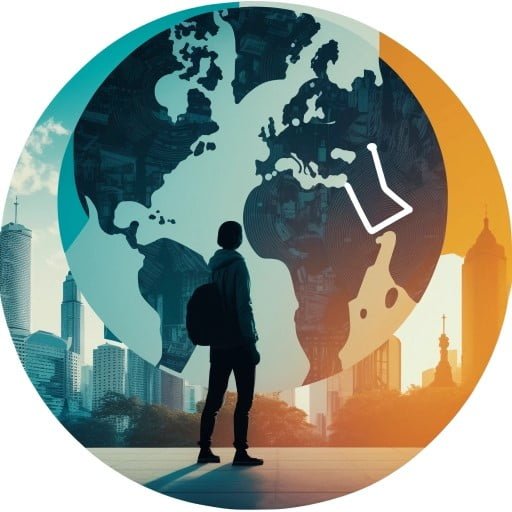 artistic floating globe