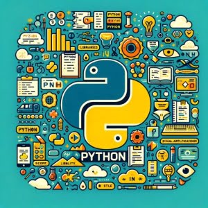 Collage of Python programming aspects syntax libraries Python symbols logo
