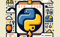 Compressing and decompressing files Python zipfile module file icons logo
