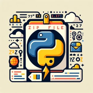 Compressing and decompressing files Python zipfile module file icons logo