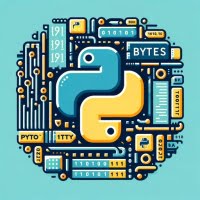 Conceptual byte streams binary code Python code snippets Python logo