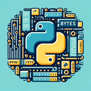 Conceptual byte streams binary code Python code snippets Python logo