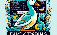 Duck typing concept in Python dynamic typing examples ducks code Python logo