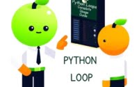 Graphic of technicians setting up python loop in a datacenter enhancing automation processes