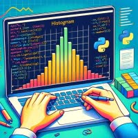 Histogram graph in Python data distribution bars axes data points Python code