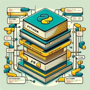 Layers of nested dictionaries in Python code snippets layered boxes logo