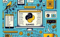 Learning Django framework tutorial webpage architecture diagrams Python code