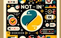 Not in operator in Python membership checks contrasting symbols code logo