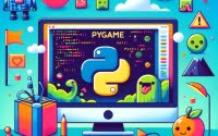 Pygame for game development in Python computer screen game sprites code