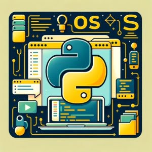 Python os module file directories system commands code snippets Python logo