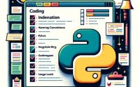 Python script adhering to PEP8 standards checklist formatted code Python logo