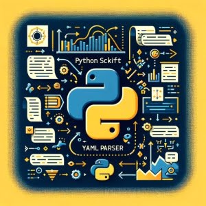 Python script parsing YAML file into data structures with Python logo