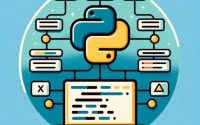 Python script with XML tree structure tags nodes and Python logo