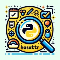 Python script with hasattr function check marks search icons Python logo