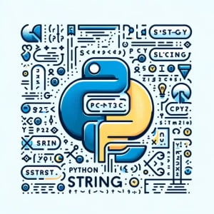 String manipulation in Python code snippets text blocks characters logo