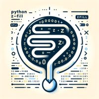 String padded with zeros using Python zfill method and Python logo