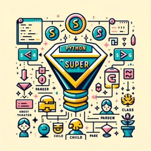 Super function in Python class hierarchy arrows code snippets Python logo