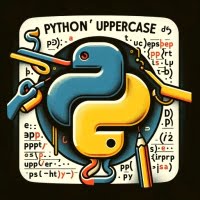 Text conversion to uppercase in Python upper method code snippets logo