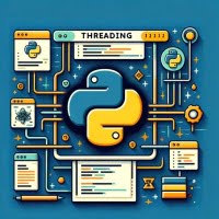 Threading in Python multiple threads parallel lines thread icons code