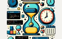 Time manipulation in Python clocks hourglasses calendars Python code logo