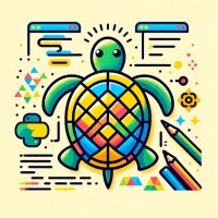 Turtle graphics in Python turtle drawing shapes colorful lines code logo