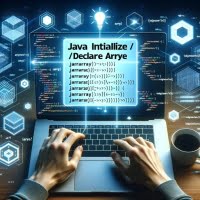 java_initialize_declare_array_hands_laptop_coding